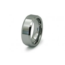 Men's Tungsten Carbide Beveled-edge 8mm Band